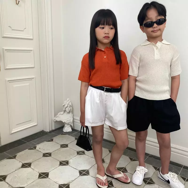 Our - Korean Children Fashion - #childofig - Linen Rib Collar Tee - 3