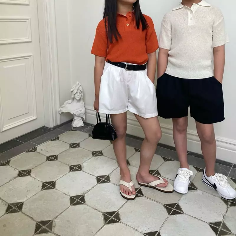 Our - Korean Children Fashion - #designkidswear - Linen Rib Collar Tee - 5
