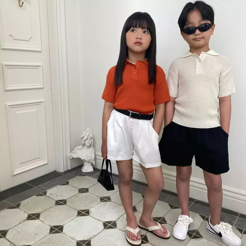 Our - Korean Children Fashion - #discoveringself - Linen Rib Collar Tee - 6