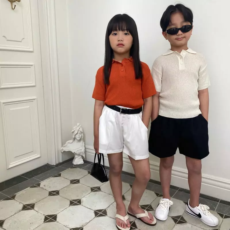Our - Korean Children Fashion - #fashionkids - Linen Rib Collar Tee - 7