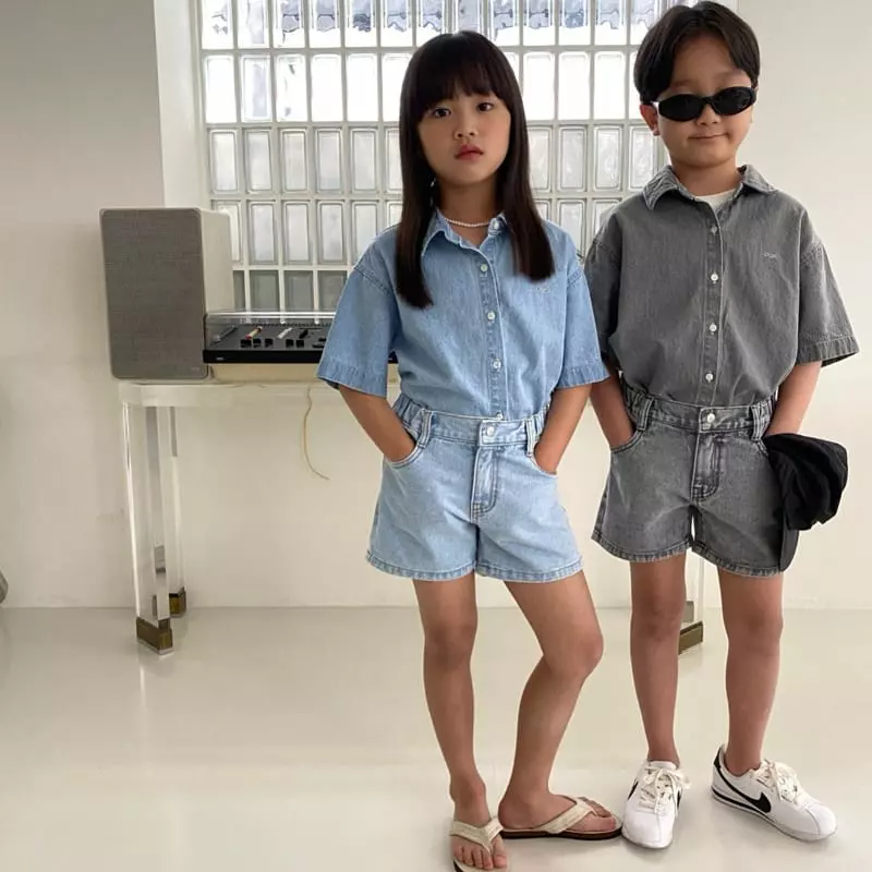 Our - Korean Children Fashion - #kidsshorts - Use Denim Shirt - 9