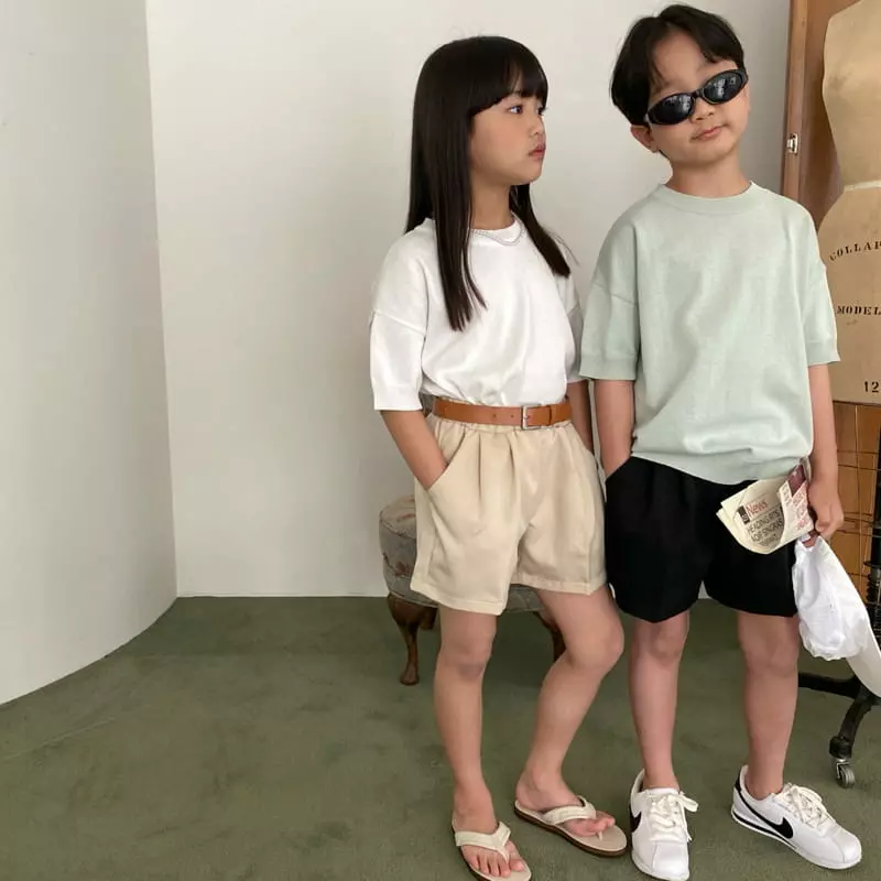 Our - Korean Children Fashion - #kidsshorts - Steady Round nit Tee - 6