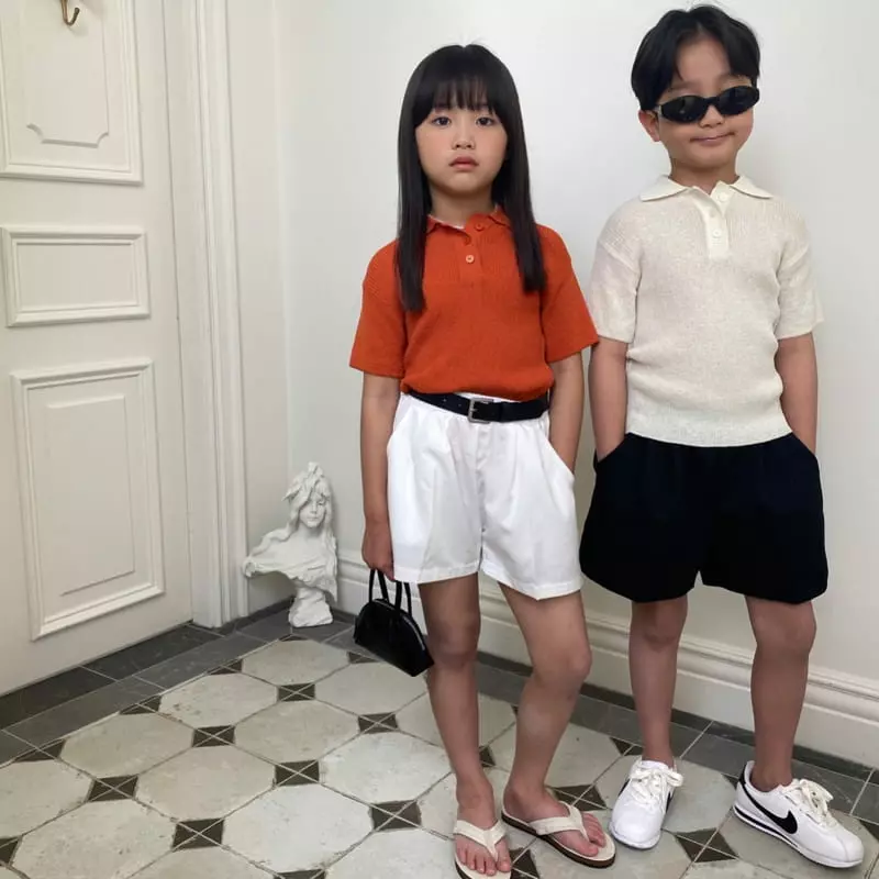 Our - Korean Children Fashion - #kidsstore - Linen Rib Collar Tee - 9