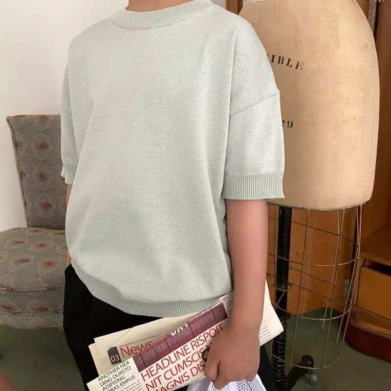 Our - Korean Children Fashion - #kidzfashiontrend - Steady Round nit Tee - 8