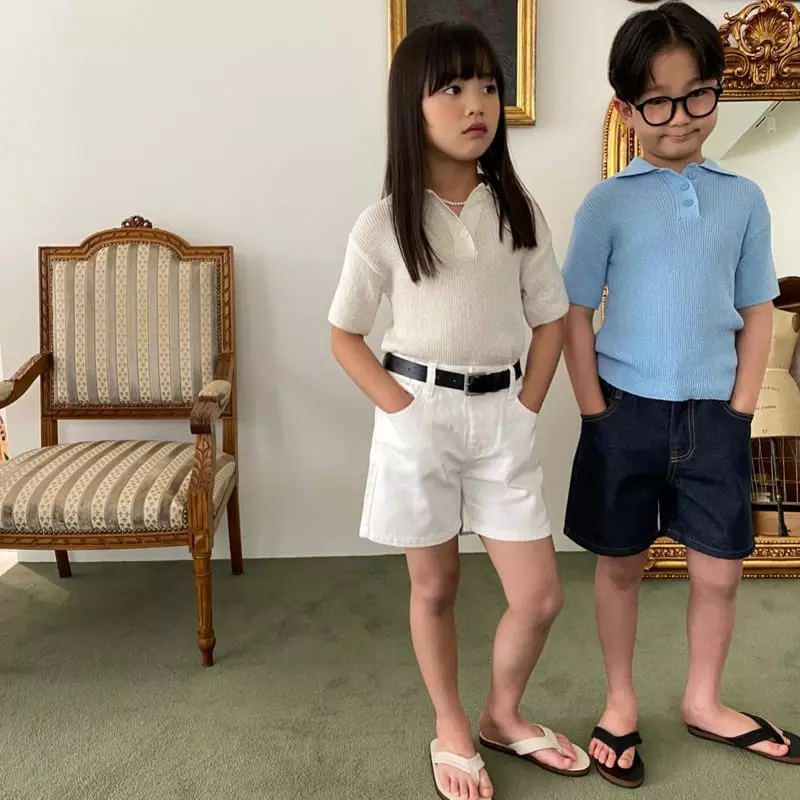 Our - Korean Children Fashion - #littlefashionista - Linen Rib Collar Tee - 12