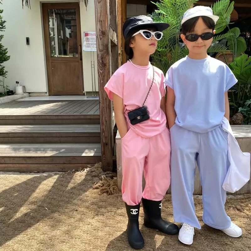 Our - Korean Children Fashion - #minifashionista - Airy Top Bottom Set - 4
