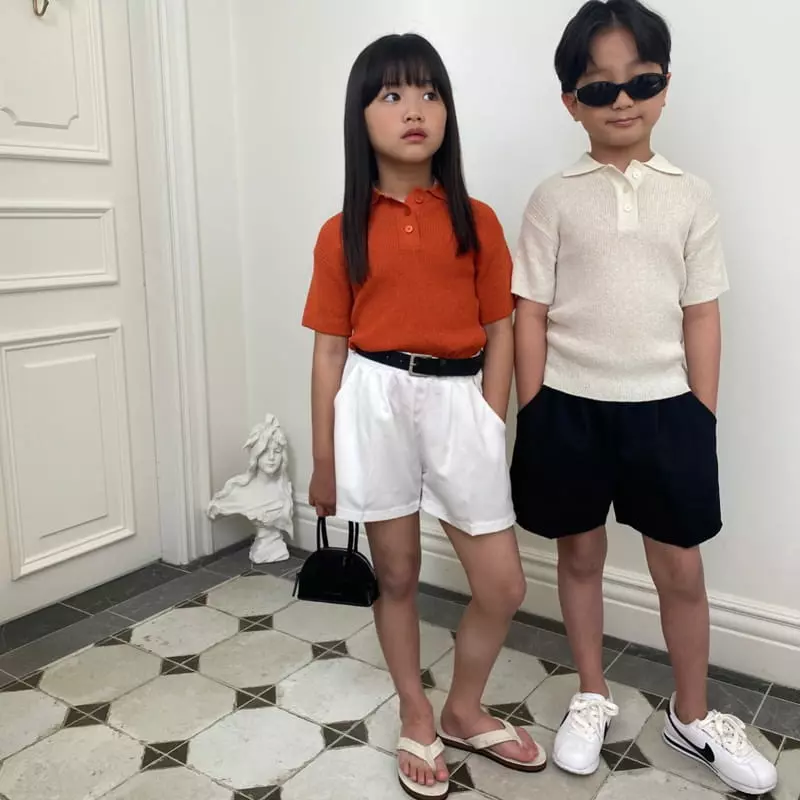 Our - Korean Children Fashion - #prettylittlegirls - Linen Rib Collar Tee