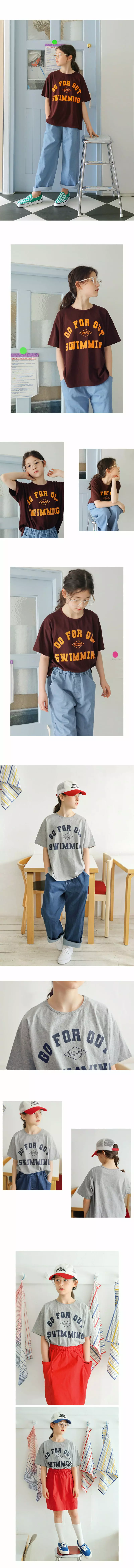 PEACH-CREAM - Korean Junior Fashion Brand - #minifashionista - Swimming Tee - 2