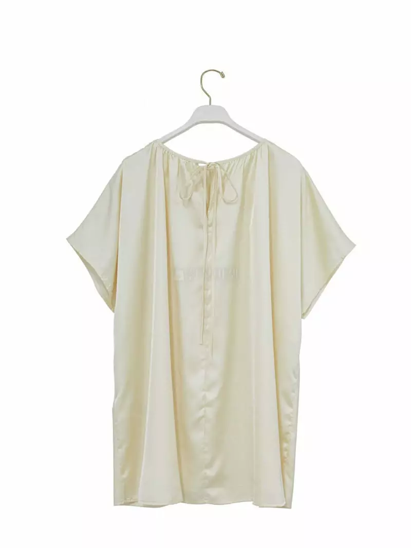 Paper Moon - Korean Women Fashion - #womensfashion - Satin Shirring Ribbon Detail One-piece - 4