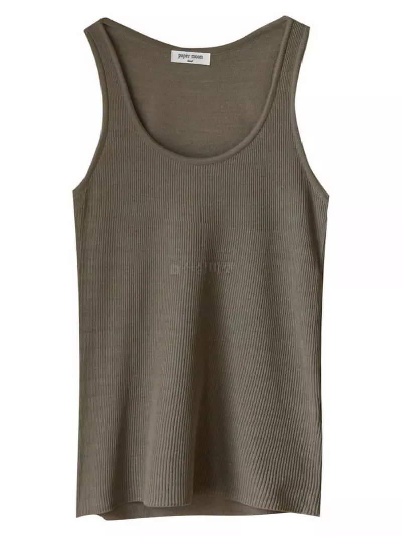 Paper Moon - Korean Women Fashion - #momslook - Rib Tank Sleeveless Knit - 3