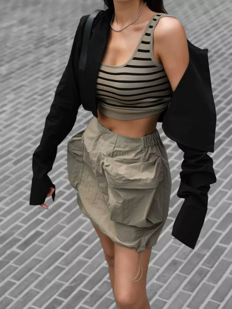 Paper Moon - Korean Women Fashion - #momslook - Crop Tank Top