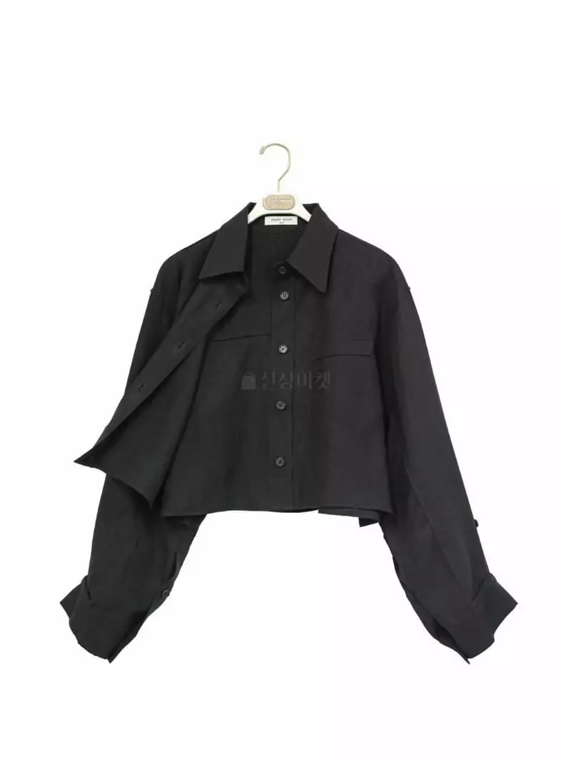 Paper Moon - Korean Women Fashion - #momslook - Crop Shirt Jacket - 3