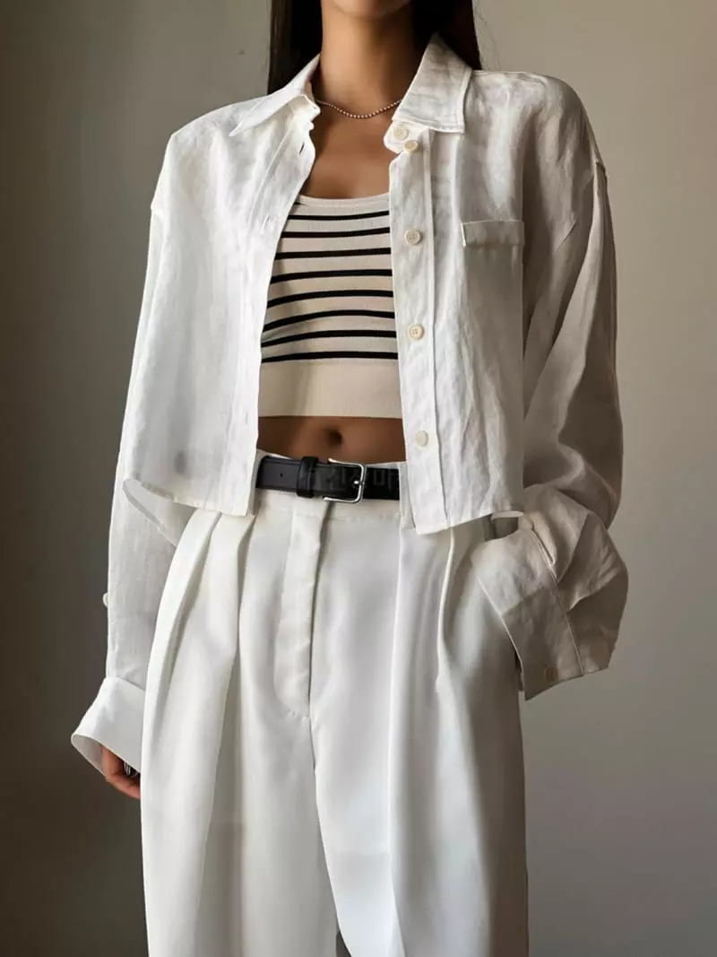 Paper Moon - Korean Women Fashion - #momslook - Crop Shirt Jacket - 5