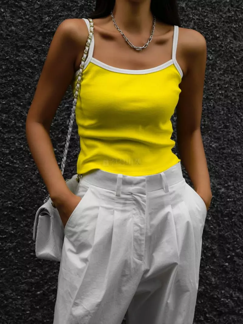 Paper Moon - Korean Women Fashion - #momslook - Color Point Sleeveless - 7