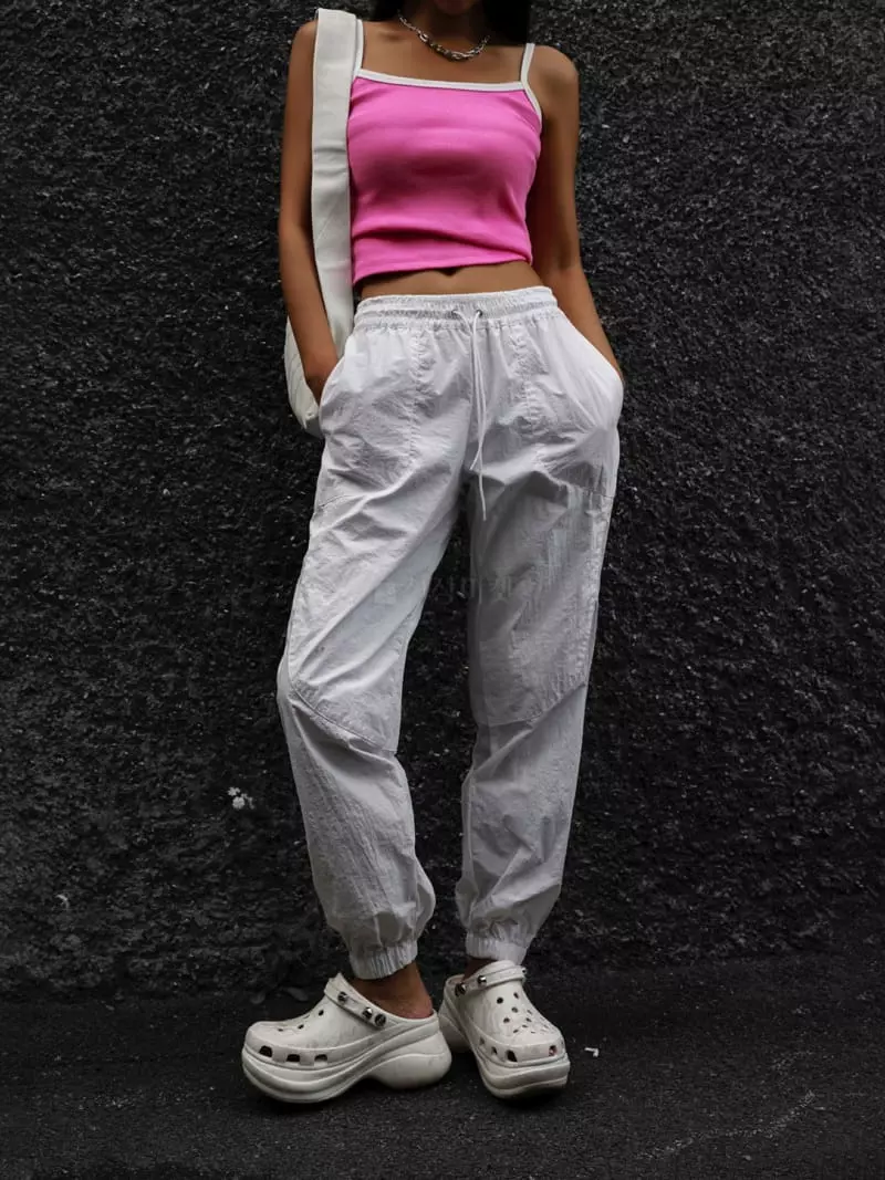 Paper Moon - Korean Women Fashion - #momslook - Nylon Technical Jogger Trouser - 3