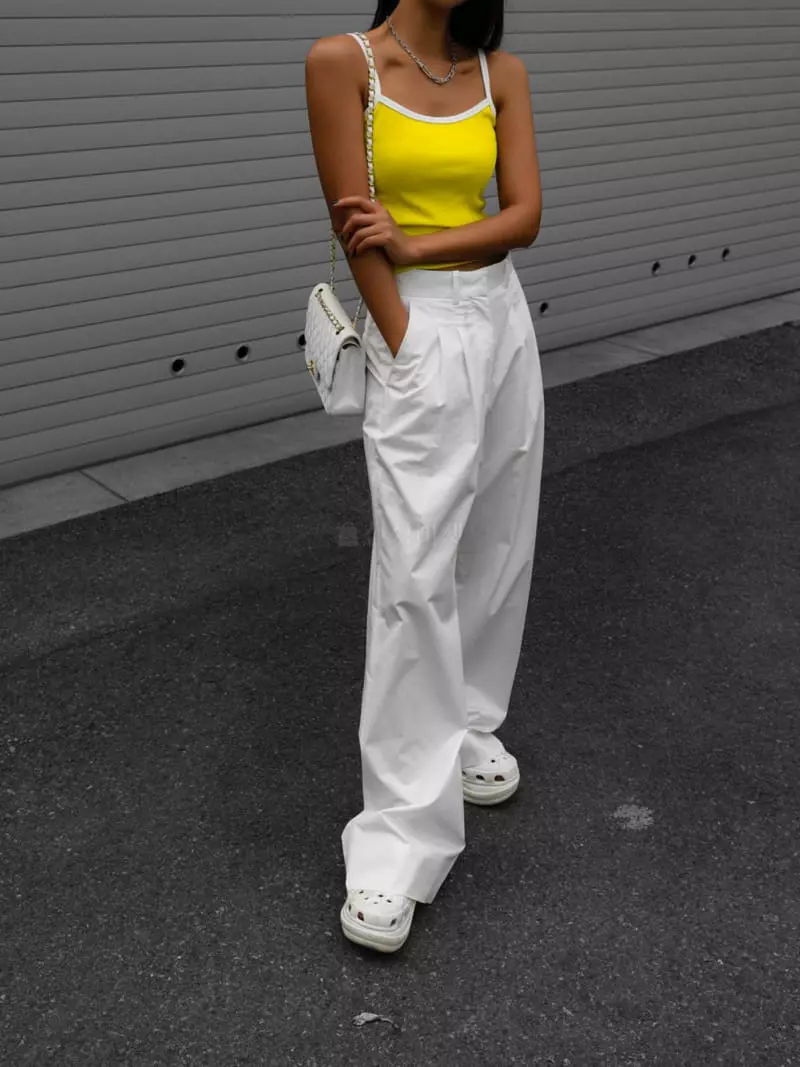 Paper Moon - Korean Women Fashion - #momslook - Two Pin Tuck Trouse - 2