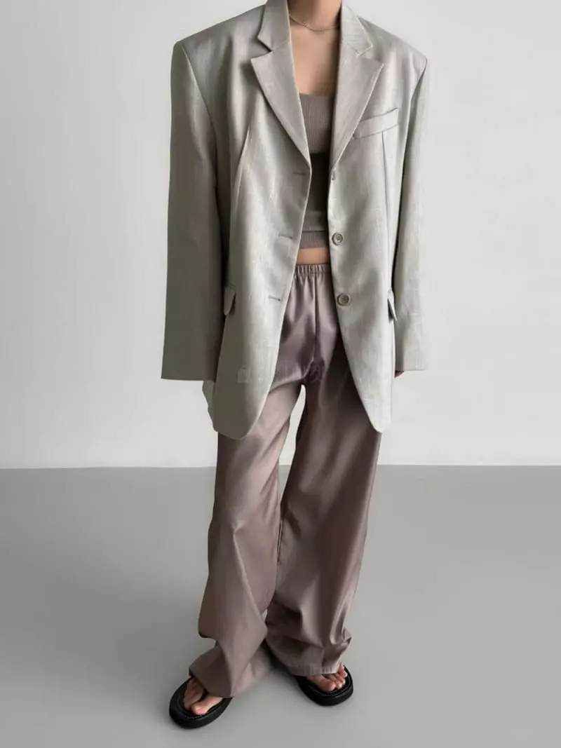 Paper Moon - Korean Women Fashion - #momslook - Silky Banding Trouser - 12