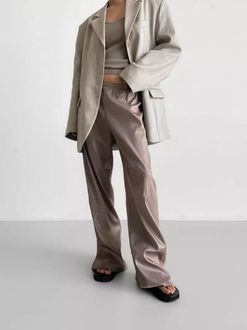Paper Moon - Korean Women Fashion - #momslook - Silky Banding Trouser - 7