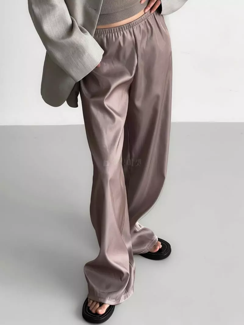 Paper Moon - Korean Women Fashion - #momslook - Silky Banding Trouser - 9