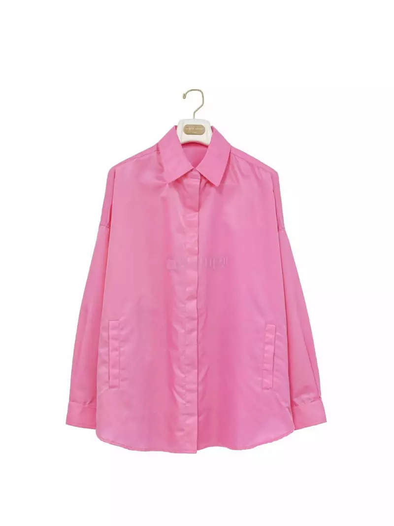 Paper Moon - Korean Women Fashion - #momslook - Shiny Oversize Shirt Jacket - 6