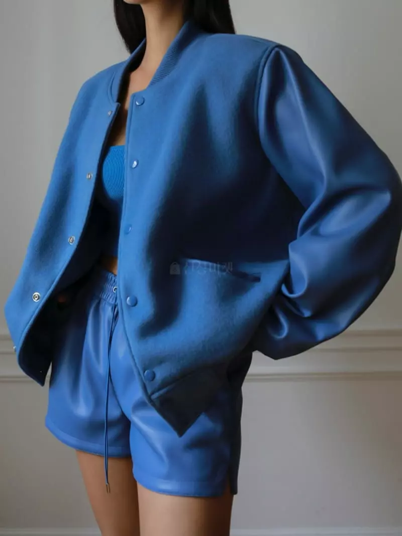 Paper Moon - Korean Women Fashion - #momslook - Classic Leather Sleeve Jacket - 3