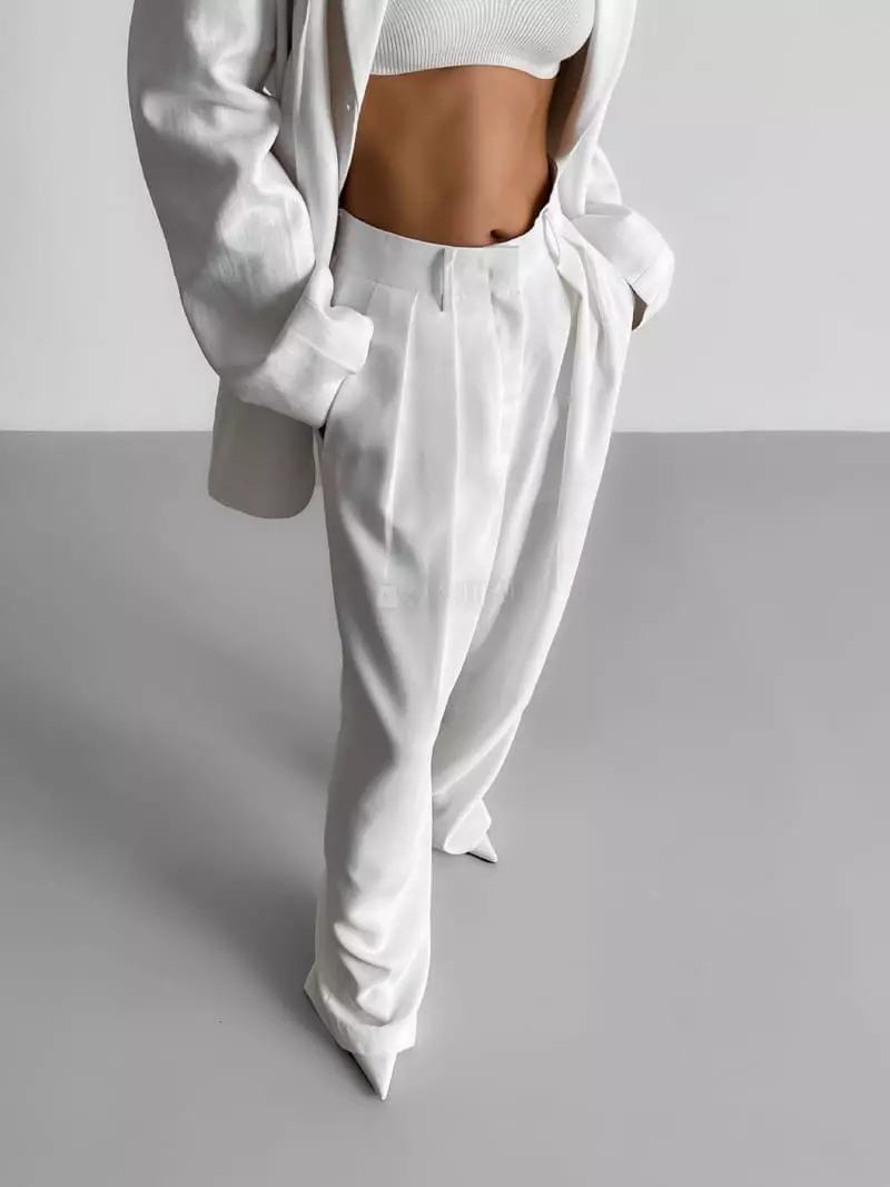 Paper Moon - Korean Women Fashion - #pursuepretty - Summer Low Waist Pleats Trouser - 10