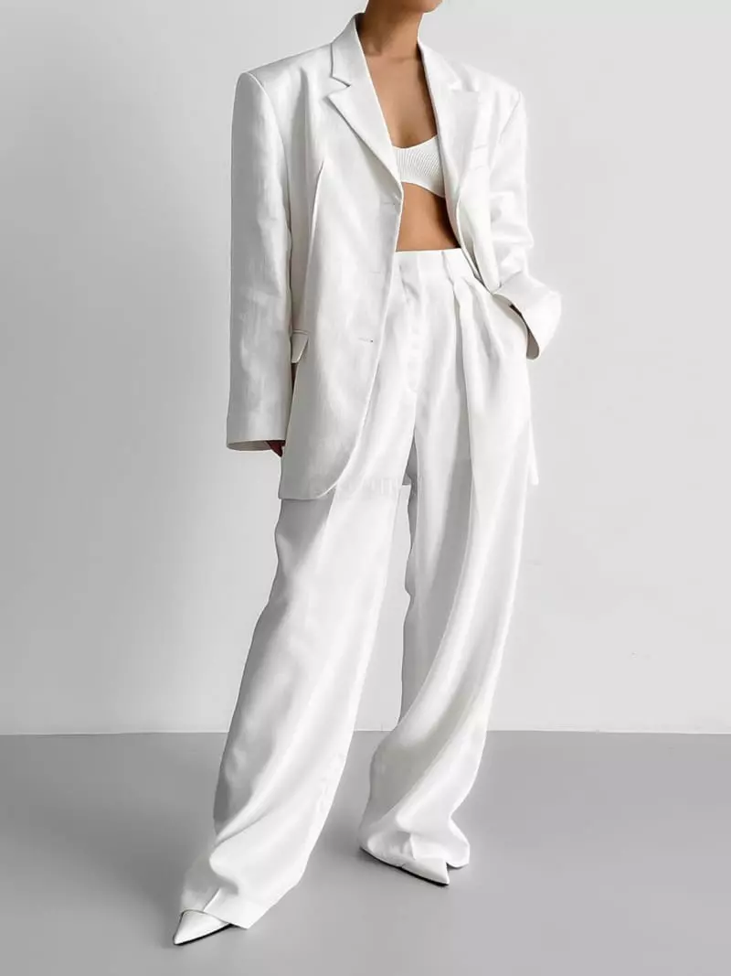 Paper Moon - Korean Women Fashion - #romanticstyle - Summer Low Waist Pleats Trouser - 12