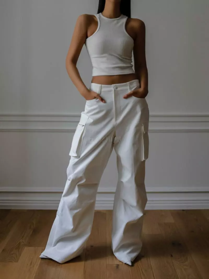 Paper Moon - Korean Women Fashion - #romanticstyle - French Terry Sleeveless Top
