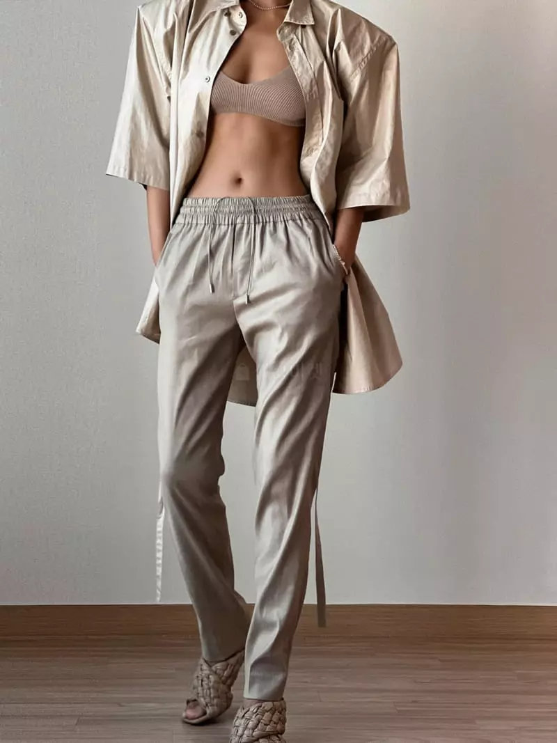 Paper Moon - Korean Women Fashion - #vintageinspired - Shiny Oversize Padded Shirt - 12