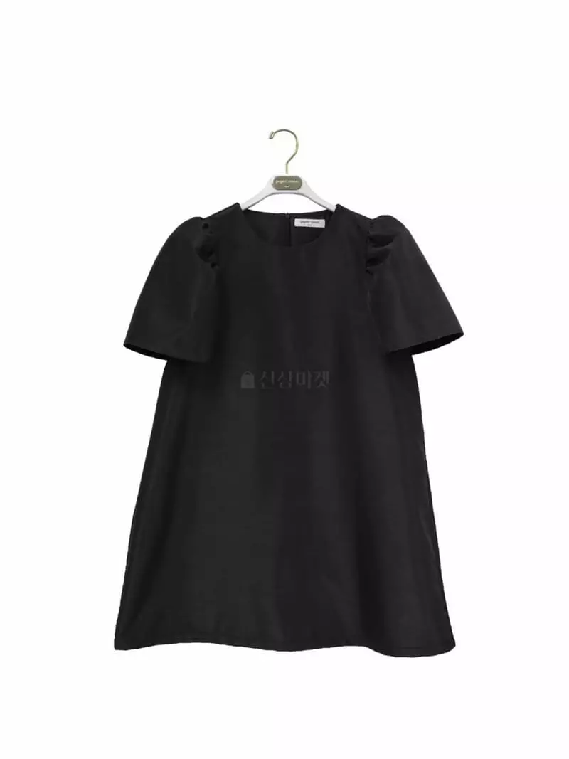 Paper Moon - Korean Women Fashion - #vintageinspired - Puff Sleeves Mini One-piece - 10