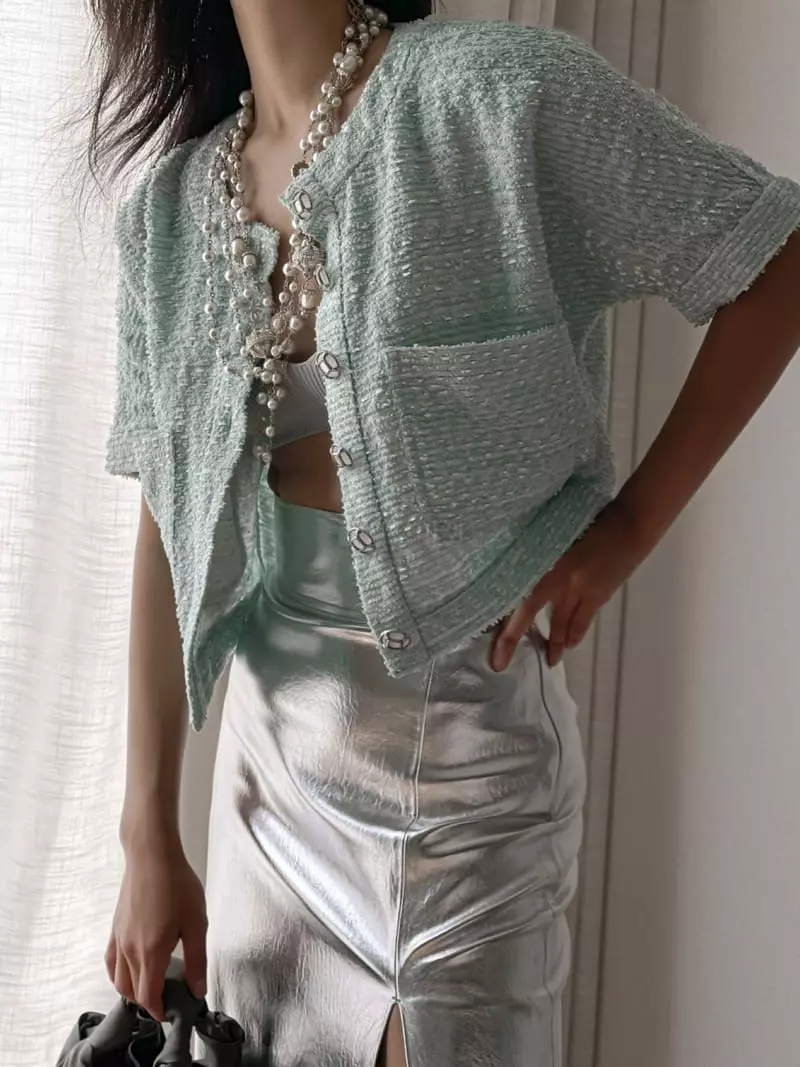 Paper Moon - Korean Women Fashion - #womensfashion - Button Point Short Sleeves Jacket