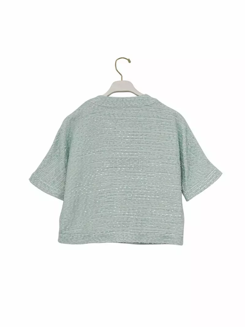 Paper Moon - Korean Women Fashion - #womensfashion - Button Point Short Sleeves Jacket - 3