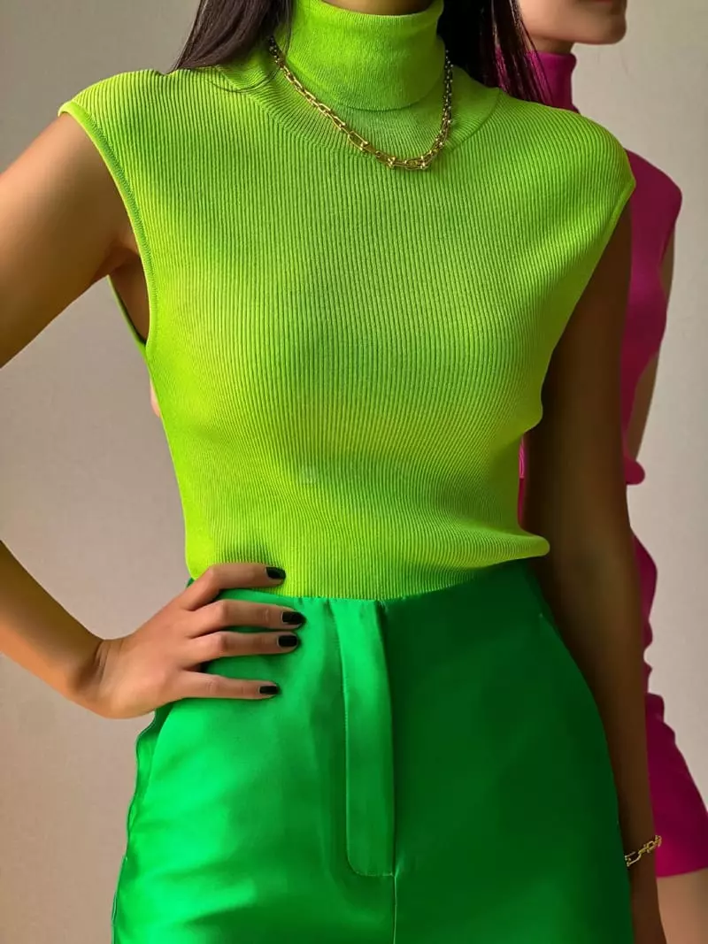 Paper Moon - Korean Women Fashion - #womensfashion - Turtleneck Sleeveless - 10