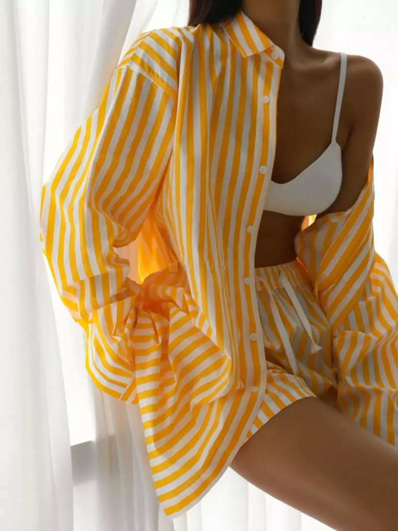 Paper Moon - Korean Women Fashion - #womensfashion - Classic Stripes Shorts