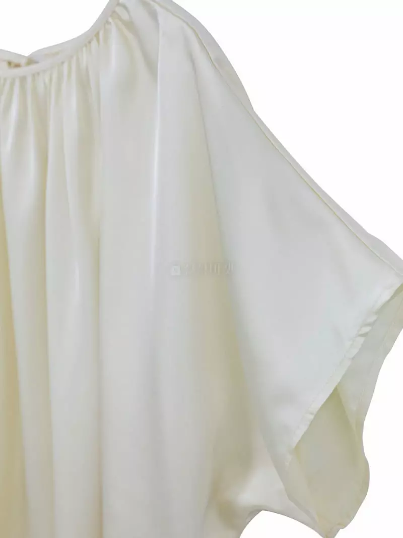 Paper Moon - Korean Women Fashion - #womensfashion - Satin Shirring Ribbon Detail One-piece - 9