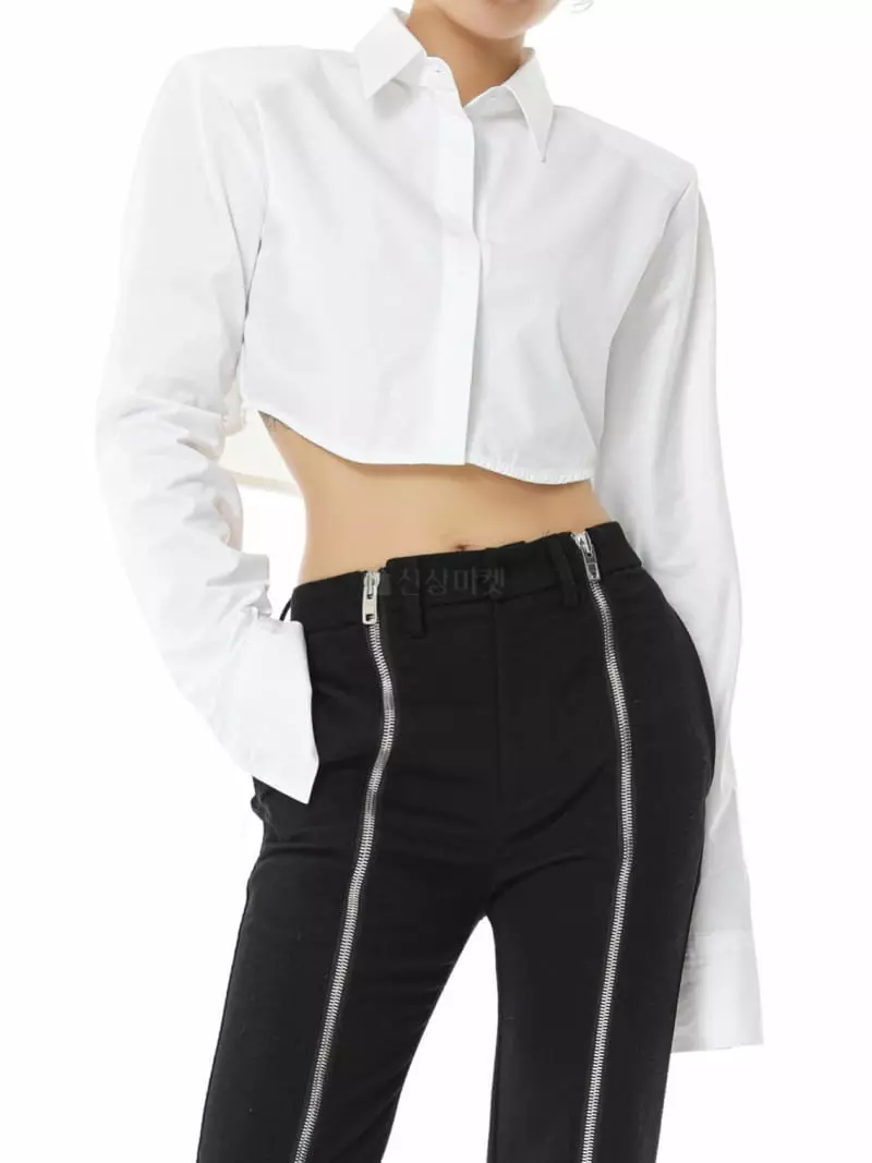 Paper Moon - Korean Women Fashion - #womensfashion - Luxe Shoulder Button Shirt - 11