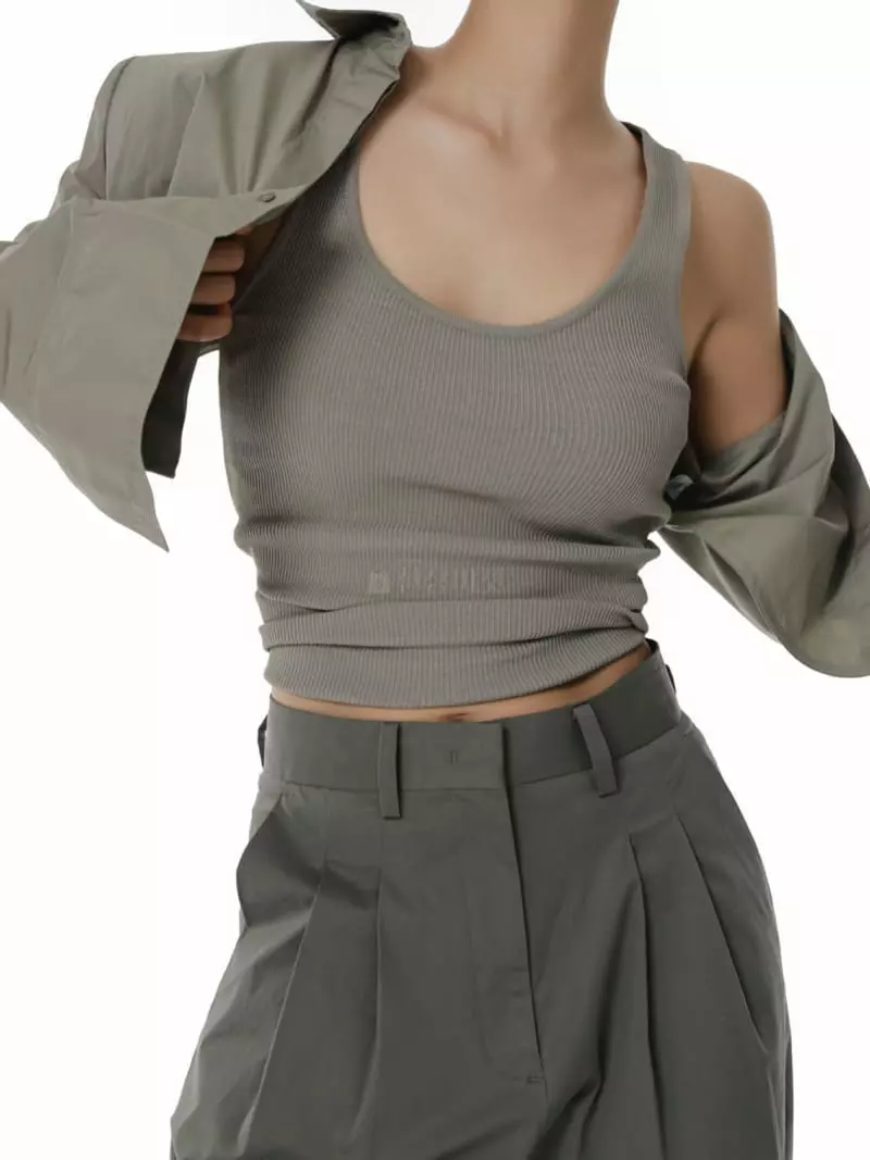 Paper Moon - Korean Women Fashion - #womensfashion - Rib Tank Sleeveless Knit - 2