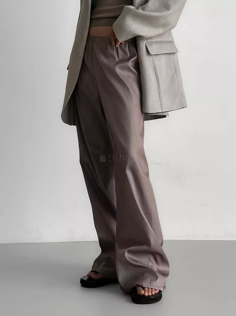 Paper Moon - Korean Women Fashion - #womensfashion - Silky Banding Trouser - 8