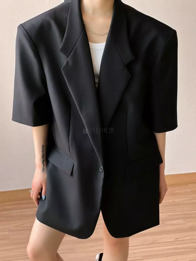 Paper Moon - Korean Women Fashion - #womensfashion - Half Sleeves Summer Oversize Jacket