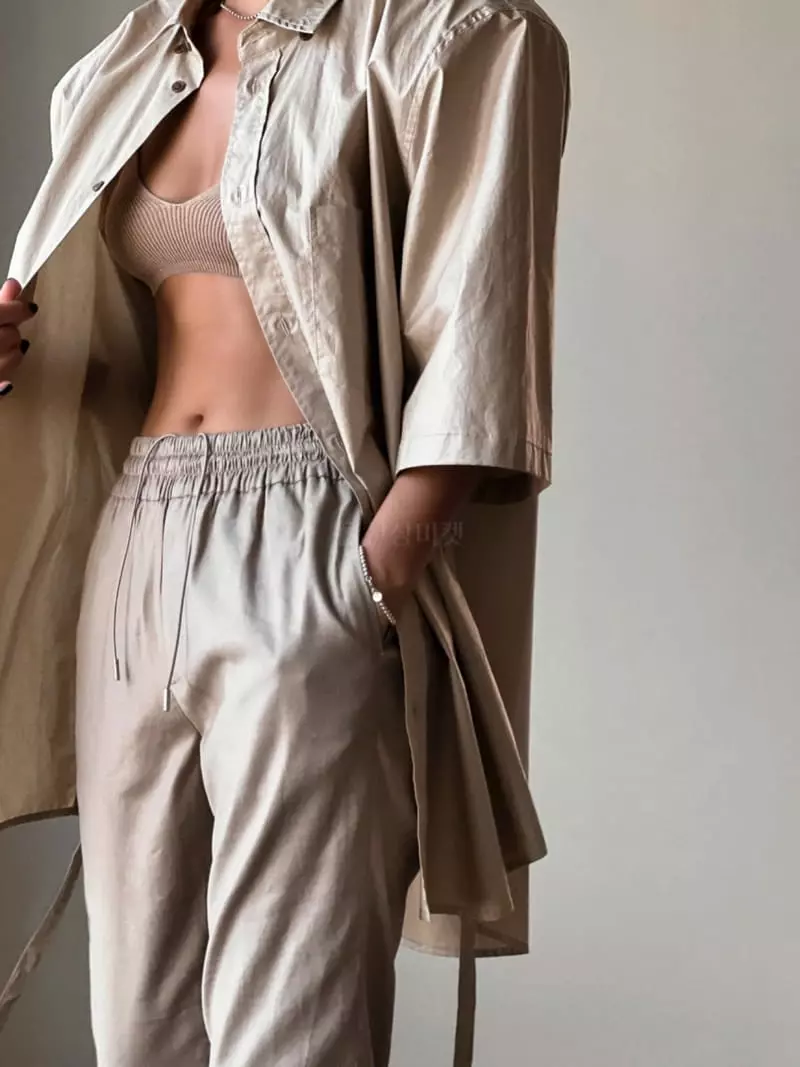 Paper Moon - Korean Women Fashion - #womensfashion - Shiny Oversize Padded Shirt - 11