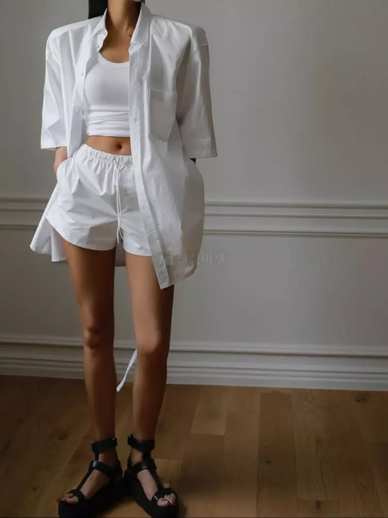 Paper Moon - Korean Women Fashion - #womensfashion - Shiny Oversize Padded Shirt - 5