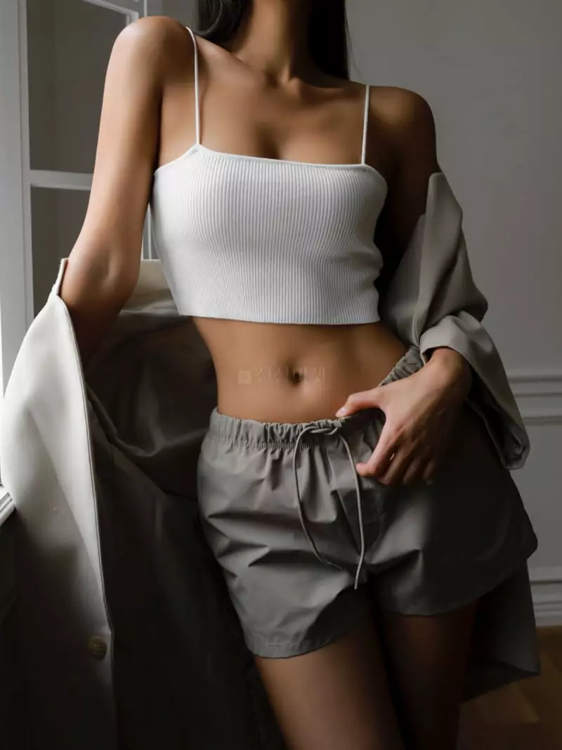 Paper Moon - Korean Women Fashion - #womensfashion - Shoulder Strap Knit Crop Top - 10
