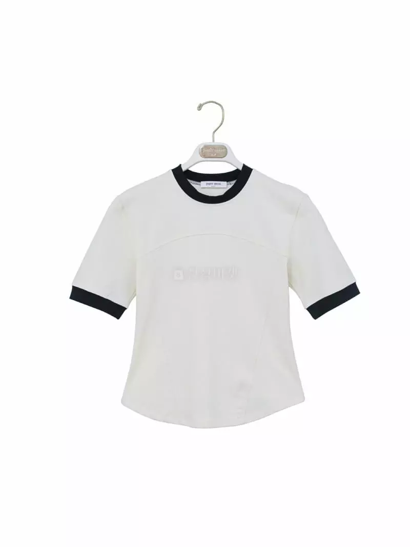 Paper Moon - Korean Women Fashion - #womensfashion - Color Stitch Tee - 2