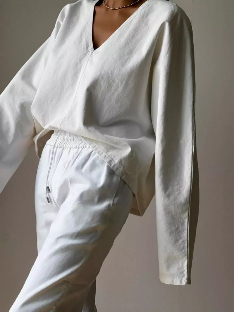 Paper Moon - Korean Women Fashion - #womensfashion - V Neck Cocun Denim Shirt - 5