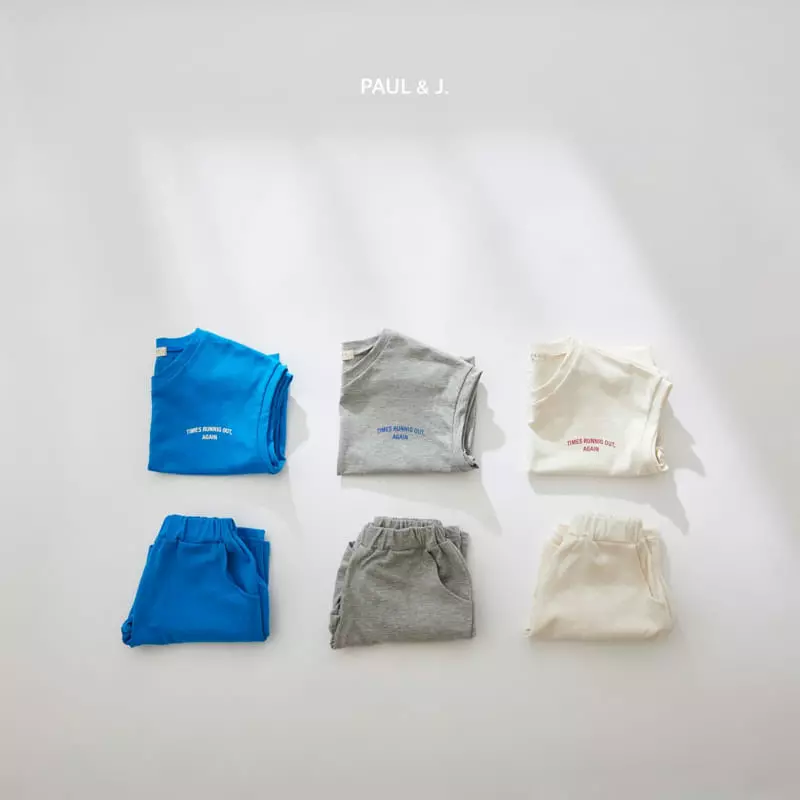 Paul & J - Korean Children Fashion - #minifashionista - Running Top Bottom Set
