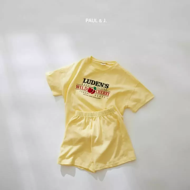 Paul & J - Korean Children Fashion - #prettylittlegirls - Cherry Top Bottom Set - 8