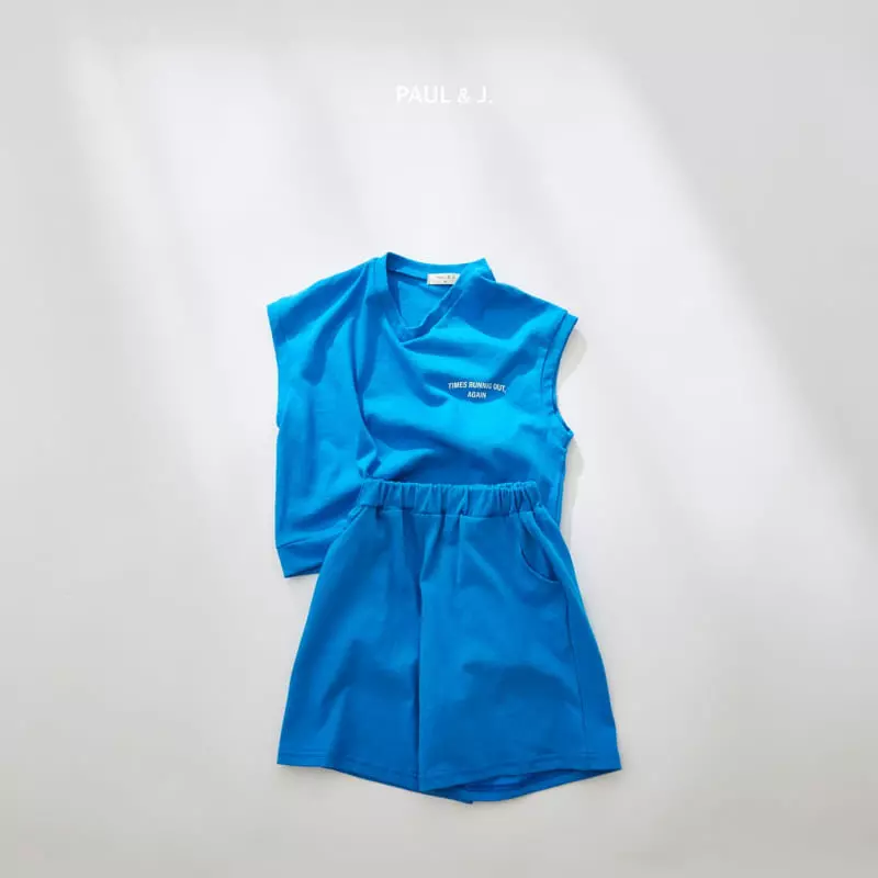 Paul & J - Korean Children Fashion - #prettylittlegirls - Running Top Bottom Set - 2