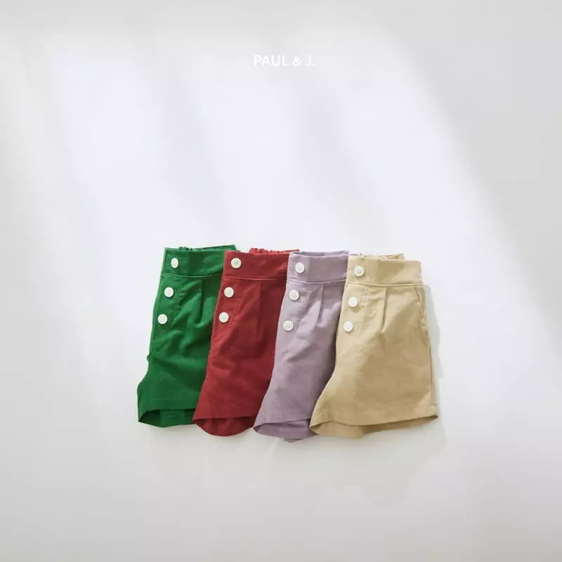 Paul & J - Korean Children Fashion - #prettylittlegirls - Kale Linen Shorts