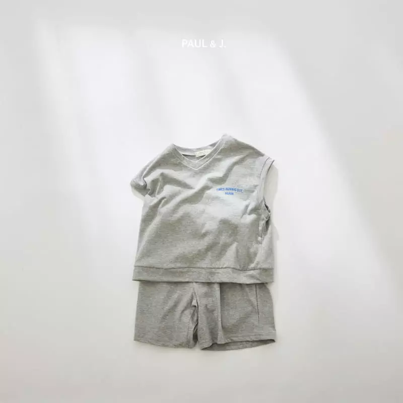 Paul & J - Korean Children Fashion - #todddlerfashion - Running Top Bottom Set - 3
