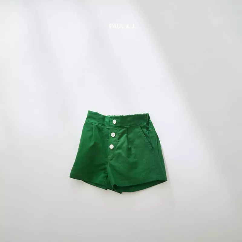 Paul & J - Korean Children Fashion - #toddlerclothing - Kale Linen Shorts - 3